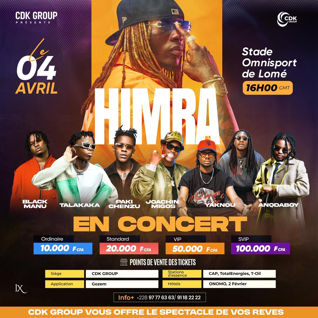 Concert de Himra à Lomé : les tickets physiques désormais disponibles